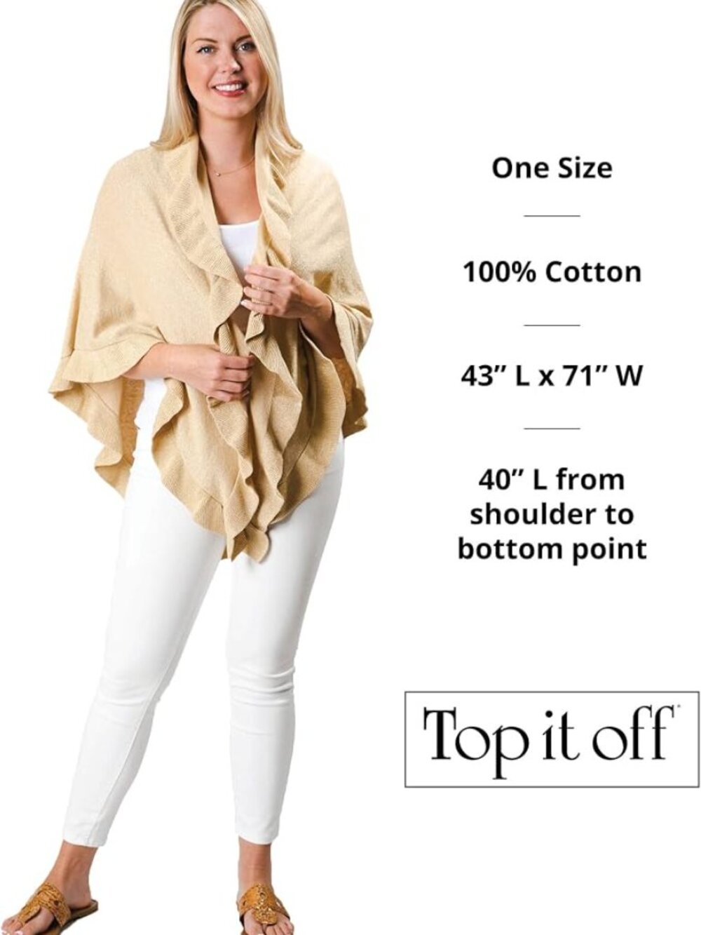 Top It Off Ruffle Wrap - Picture 3 of 3